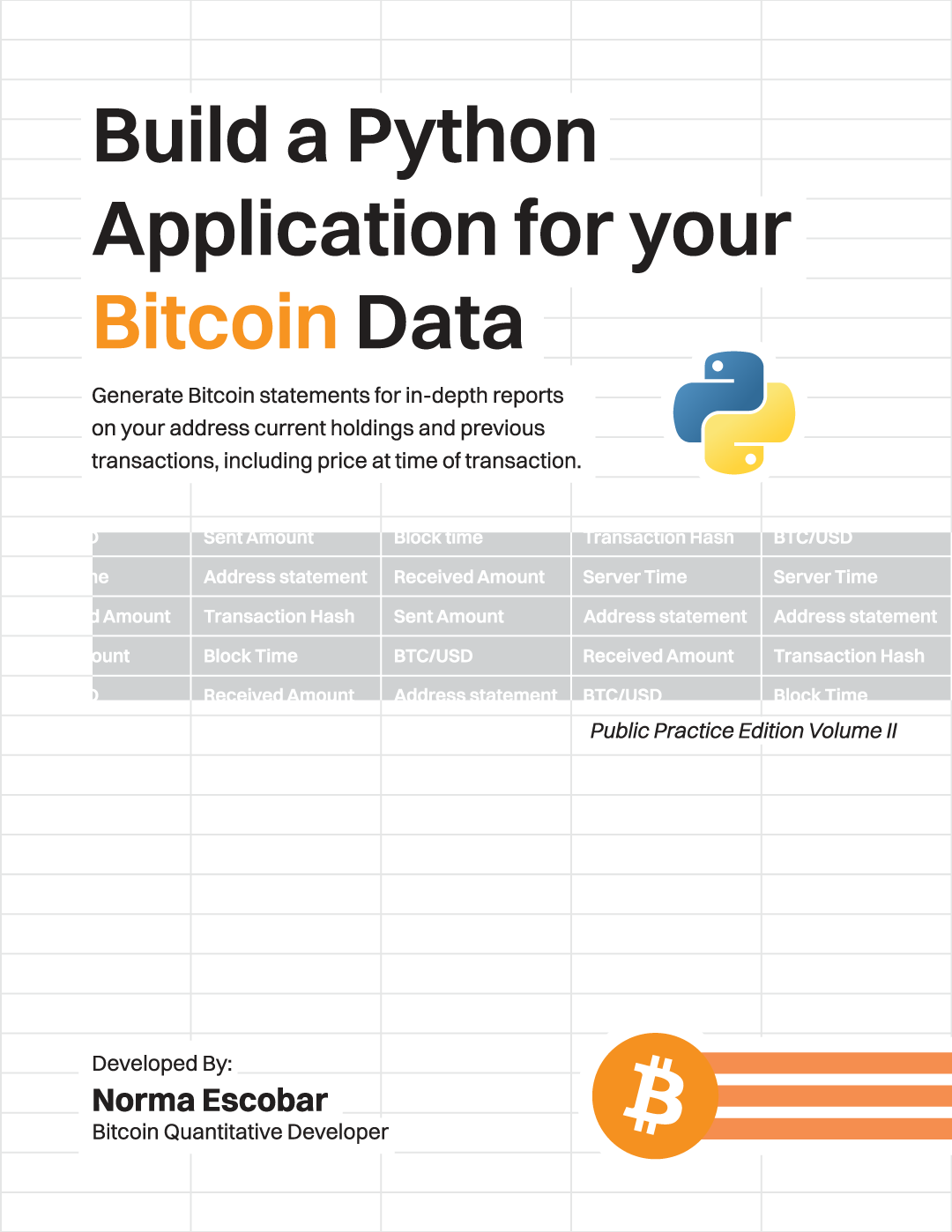 Build a Python Application for your Bitcoin Data, Volume II cover